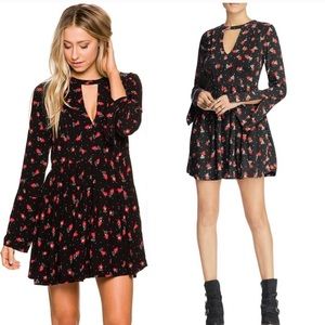 Free People Tegan printed mini dress size 2